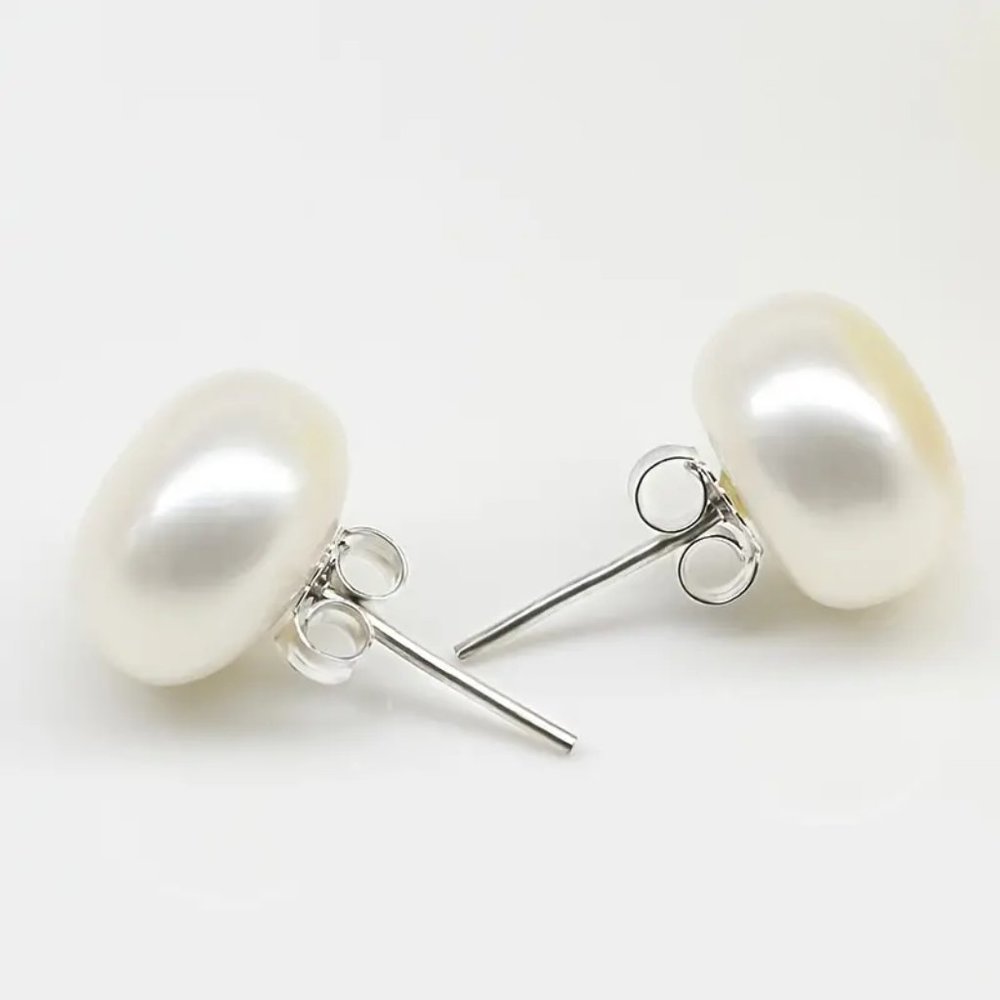 7.5 - 8 mm White Pearl Earrings